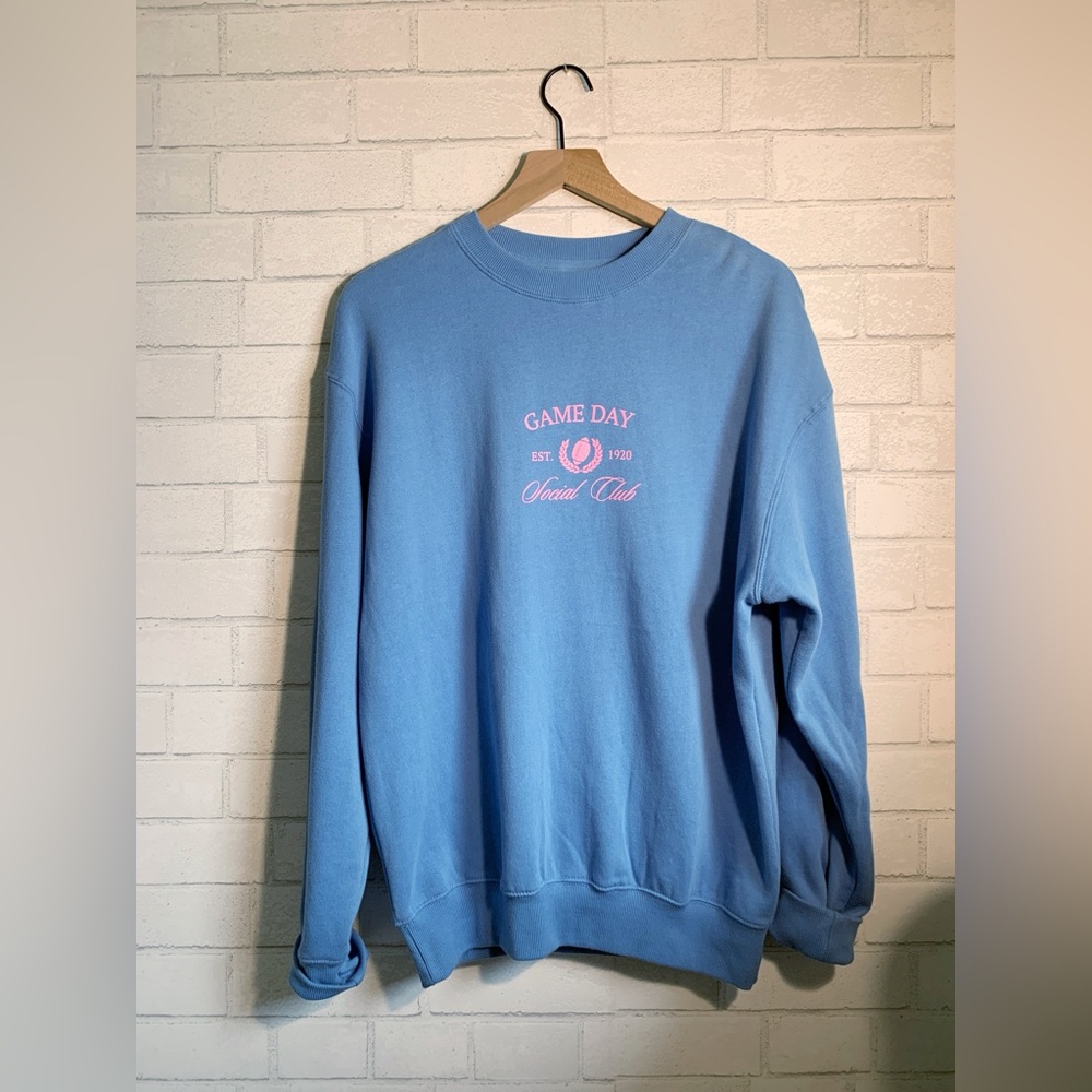 Jacks Surfboards Unisex Game Day Social Club Blue & Pink Men’s Sweatshirt